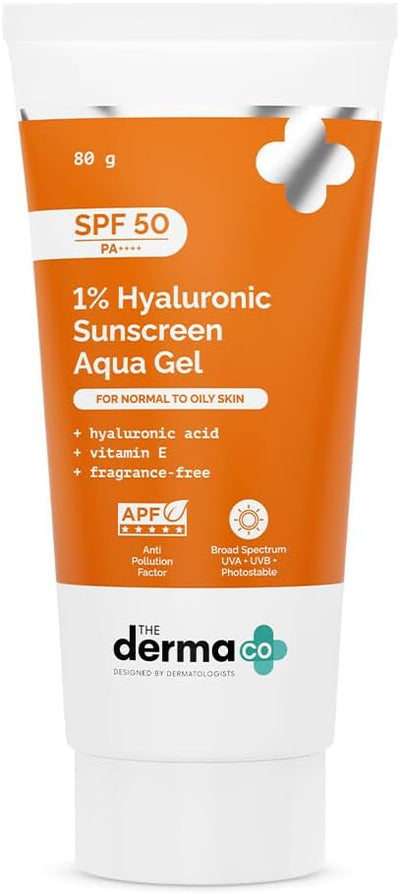 THE DERMA CO 1% Hyaluronic Sunscreen Aqua Gel 50gm