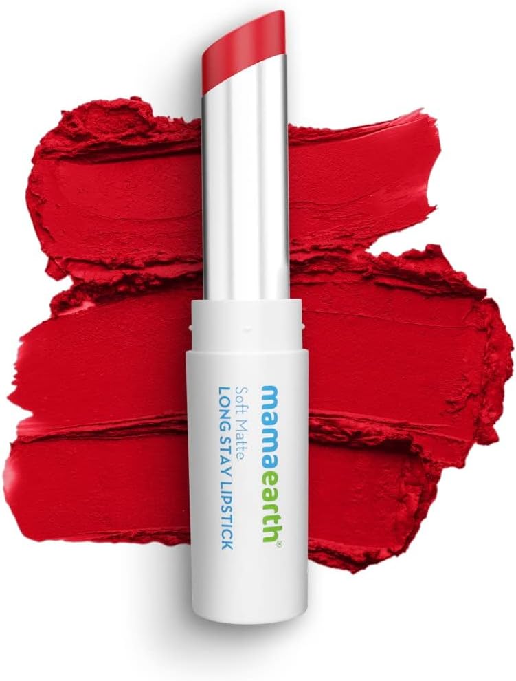 Mamaearth Soft Matte Lipstick with Jojoba & Vitamin E - Ruby Red 3.5g