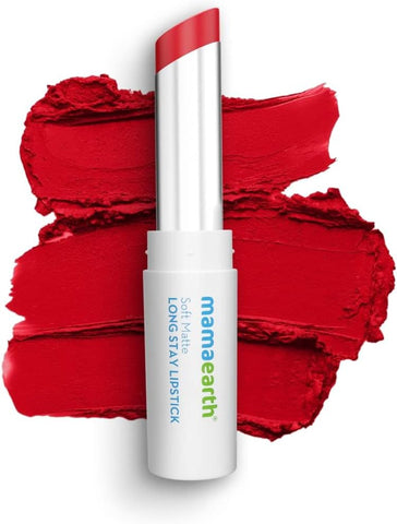 Mamaearth Soft Matte Lipstick with Jojoba & Vitamin E - Ruby Red 3.5g