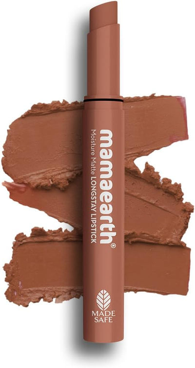 Mamaearth Moisture Matte Lipstick - Shade 04 Cinnamon Nude, with Avocado Oil & Vitamin E, 2g