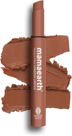 Mamaearth Moisture Matte Lipstick - Shade 04 Cinnamon Nude, with Avocado Oil & Vitamin E, 2g