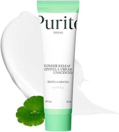 Purito Wonder Releaf Centella Cream - Unscented Face Moisturiser, 50ml