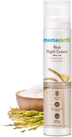 Mamaearth Rice Night Cream - Niacinamide & Rice Water - 50g - Image 3