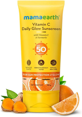 Mamaearth Vitamin C Daily Glow Sunscreen with SPF 50 PA++++ - 80g - Image 2