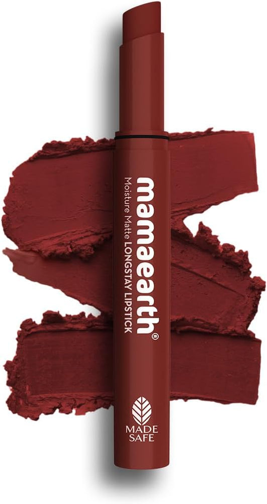Mamaearth Moisture Matte Lipstick - Hazelnut Brown, Avocado Oil & Vitamin E - 2g