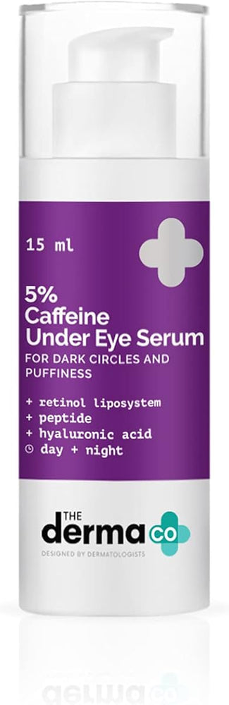 The Derma Co 5% Caffeine Under Eye Serum with Retinol & Peptides - 15ml