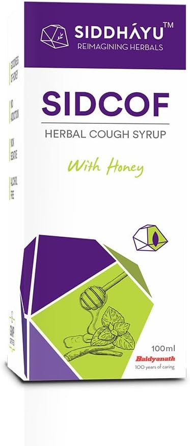 Siddhayu Sidcof Herbal Alcohol-Free Cough Syrup with Honey - 100ml