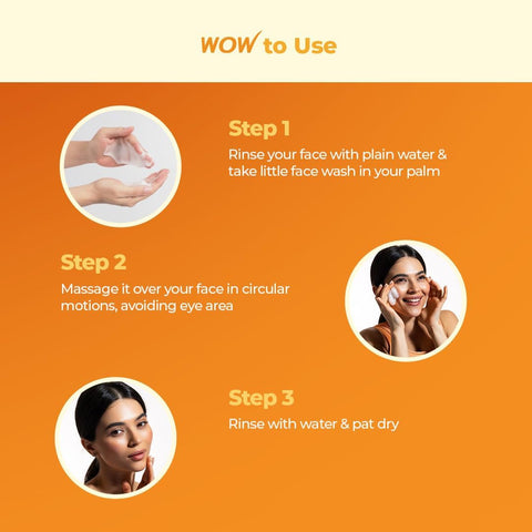 Wow Skin Science Vitamin C Foaming Face Wash with Brush - 150ml - Image 5