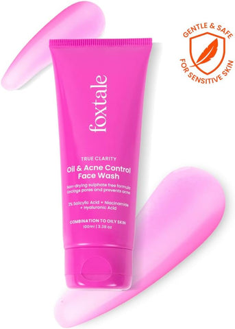 Foxtale True Clarity Oil and Acne Control Face Wash - 100ml