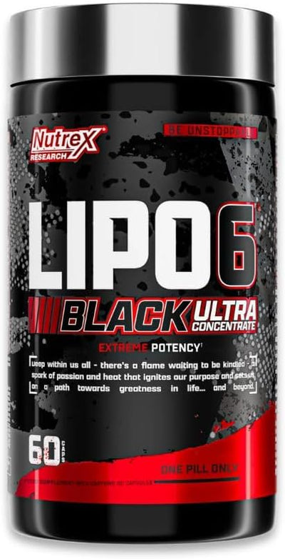 Nutrex Lipo 6 Black UC Fat Loss Support Capsules - 60 Count