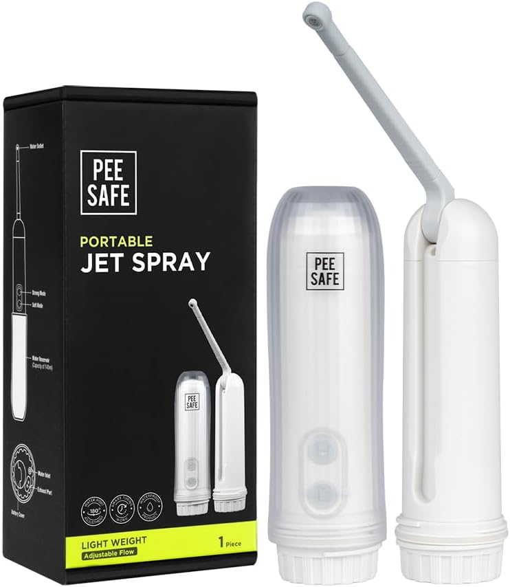Pee Safe Portable Jet Spray - Compact Toilet Bidet with 140ml Tank