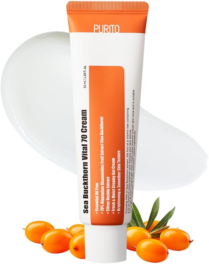 Purito Sea Buckthorn Vital 70 Face Cream with Vitamin C, 50ml