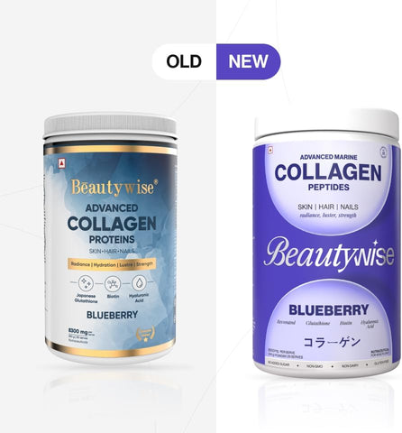 Beautywise Advanced Marine Collagen Proteins Powder with Hyaluronic Acid & Biotin - Blueberry, 250g - Image 8