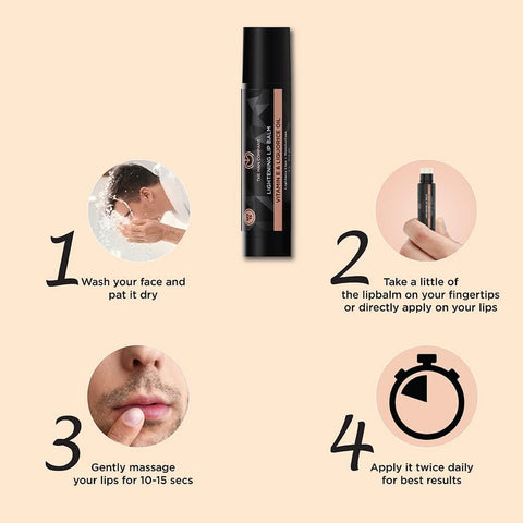 The Man Company Lightening Lip Balm with Vitamin E, Coconut & Olive Oil - 4gm - Image 6