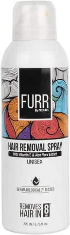 Pee Safe FURR Hair Removal Spray - 200ml, Aloe Vera & Vitamin E Formula