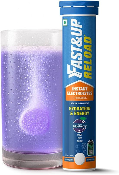 Fast & Up Reload Blueberry Flavour - Low Sugar Hydration Capsules, 20 Tablets