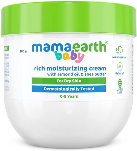Mamaearth Baby Moisturizing Cream with Almond Oil & Shea Butter - 200g