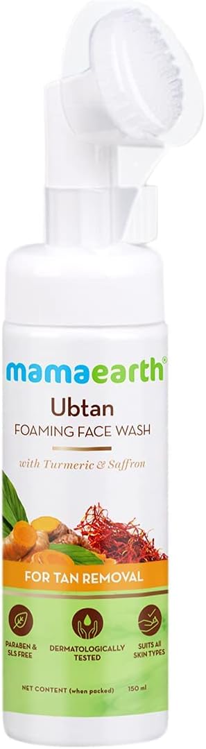 Mamaearth Ubtan Foaming Face Wash with Turmeric & Saffron - 150ml