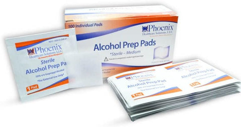 Combigen Alcohol Swabs - Sterile Pads, Pre-Injection Use - 100 Sachets