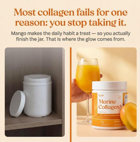 Valeo Marine Collagen+ Alphonso Mango Flavour Powder - 26 Servings - Image 3