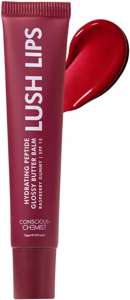 Conscious Chemist Peptide Lip Balm with Raspberry Tint SPF15 - 15g