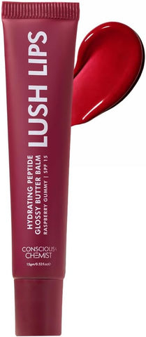 Conscious Chemist Peptide Lip Balm with Raspberry Tint SPF15 - 15g