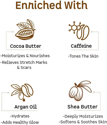 mCaffeine Choco Body Butter - Intense Moisturization, Cocoa Butter - 250g - Image 2