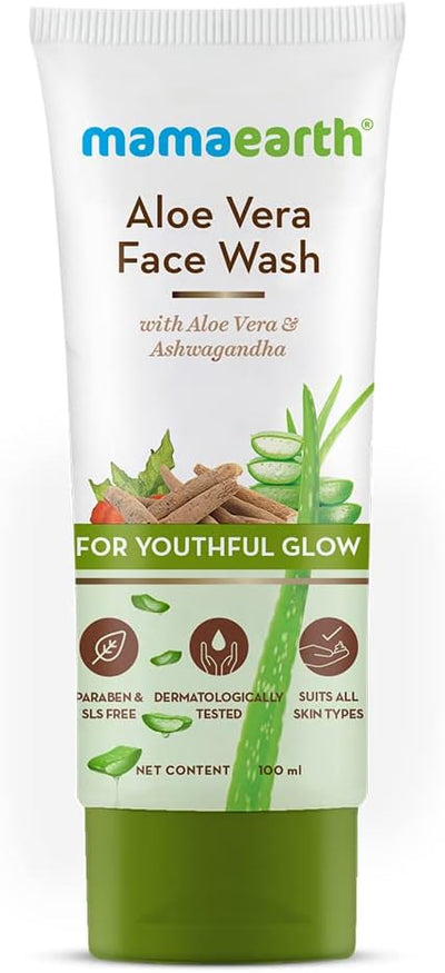 Mamaearth Aloe Vera Face Wash with Ashwagandha - 100ml