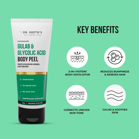 Dr. Sheth's Body Peel with Gulab & Glycolic Acid - 100g - Image 2