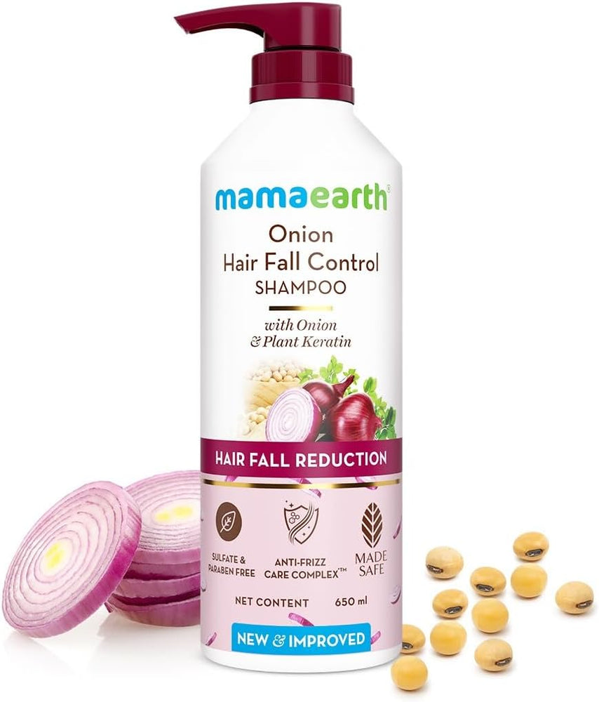 Mamaearth Onion Shampoo with Plant Keratin - Hair Fall Reduction - 650ml