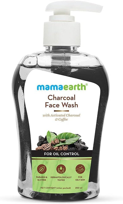 Mamaearth Charcoal Face Wash - Activated Charcoal & Coffee for Oil Control, 250 ml