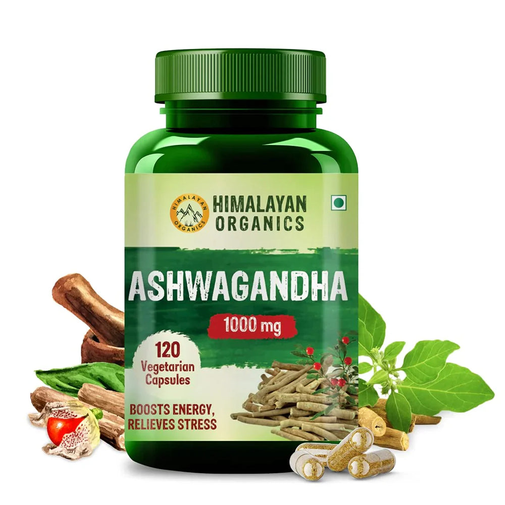 Himalayan Organics Himalayan Shilajit/Shilajeet Resin + Himalayan Organics Vitamin C as Amla Extract 1000mg Zinc 120 Tablets + Himalayan Organics Ashwagandha 1000mg 120 Tablets