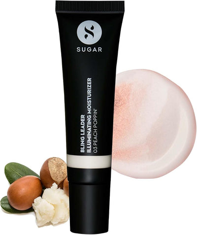 Sugar Cosmetics Bling Leader Peach Poppin Illuminating Moisturizer - 03, Pearlescent Finish, 50ml