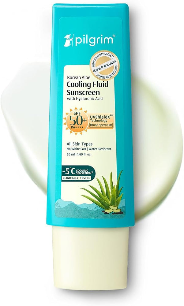 Pilgrim Korean Aloe Cooling Fluid Sunscreen SPF 50+ PA++++ with Hyaluronic Acid - 50ml