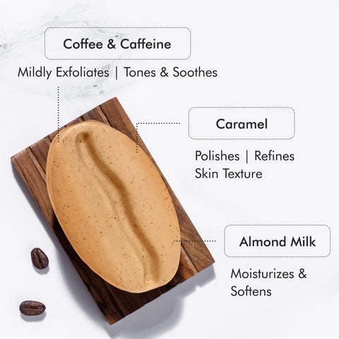 mCaffeine Exfoliating Coffee Bathing Bar - Vegan, Cruelty-Free - 100g - Image 4