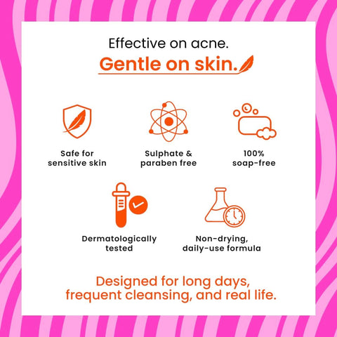 Foxtale True Clarity Oil and Acne Control Face Wash - 100ml