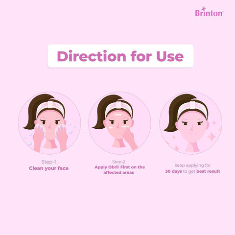 Brinton Obril First Cream - Face Moisturiser with Kojic Dipalmitate and Glycolic Acid, 20g - Image 2