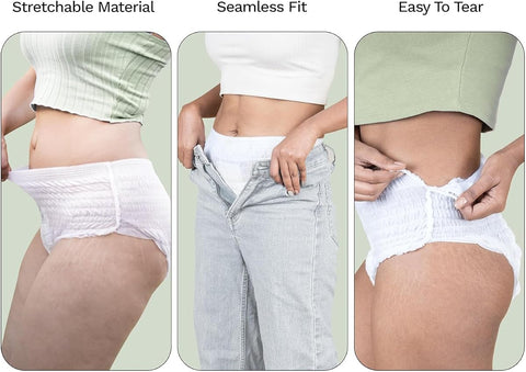 Pee Safe Disposable Period Panty - Super Absorbent, Medium-Large, Pack of 4 - Image 3