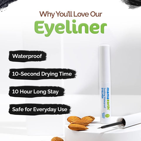 Mamaearth Soothing Waterproof Eyeliner with Almond & Castor Oil - 3.5 ml - Image 6