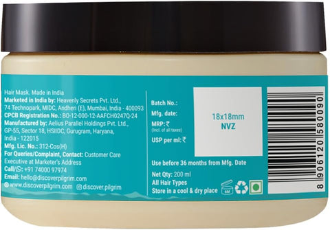 Pilgrim Argan Oil Hair Mask with White Lotus & Camellia - 200ml - Image 8
