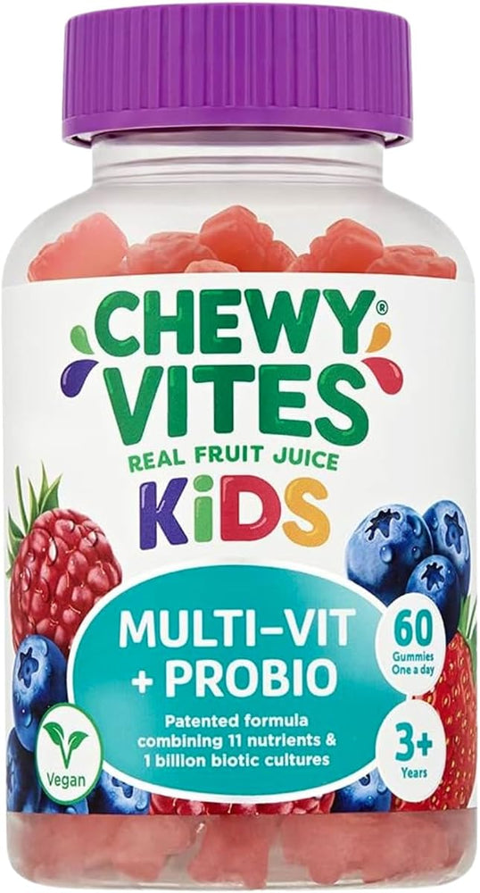 Chewy Vites Kids Multi-Vitamin Probiotics Gummies - 60 Pack