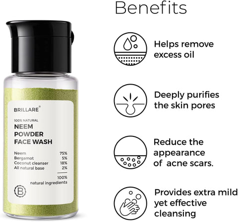 Brillaire Real Neem Face Wash Powder - 100% Natural, 15g - Image 4