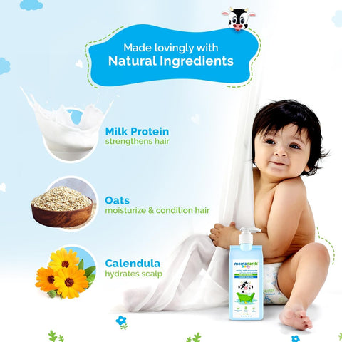 Mamaearth Milky Soft Shampoo - Oats, Milk & Calendula - 400ml - Image 4