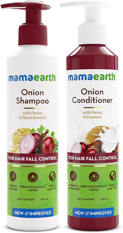 Mamaearth Onion Anti Hairfall Shampoo & Conditioner Combo - 250ml Each