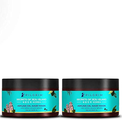 Pilgrim Argan Oil Hair Mask & Pack - Sulphate Free, 2 x 200ml