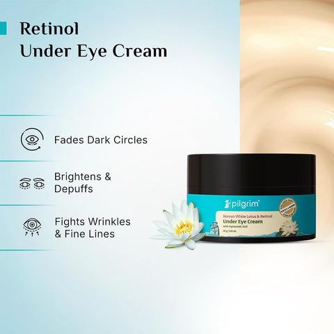 Pilgrim Korean Retinol Under Eye Cream with Vitamin C & Hyaluronic Acid, 30g - Image 3