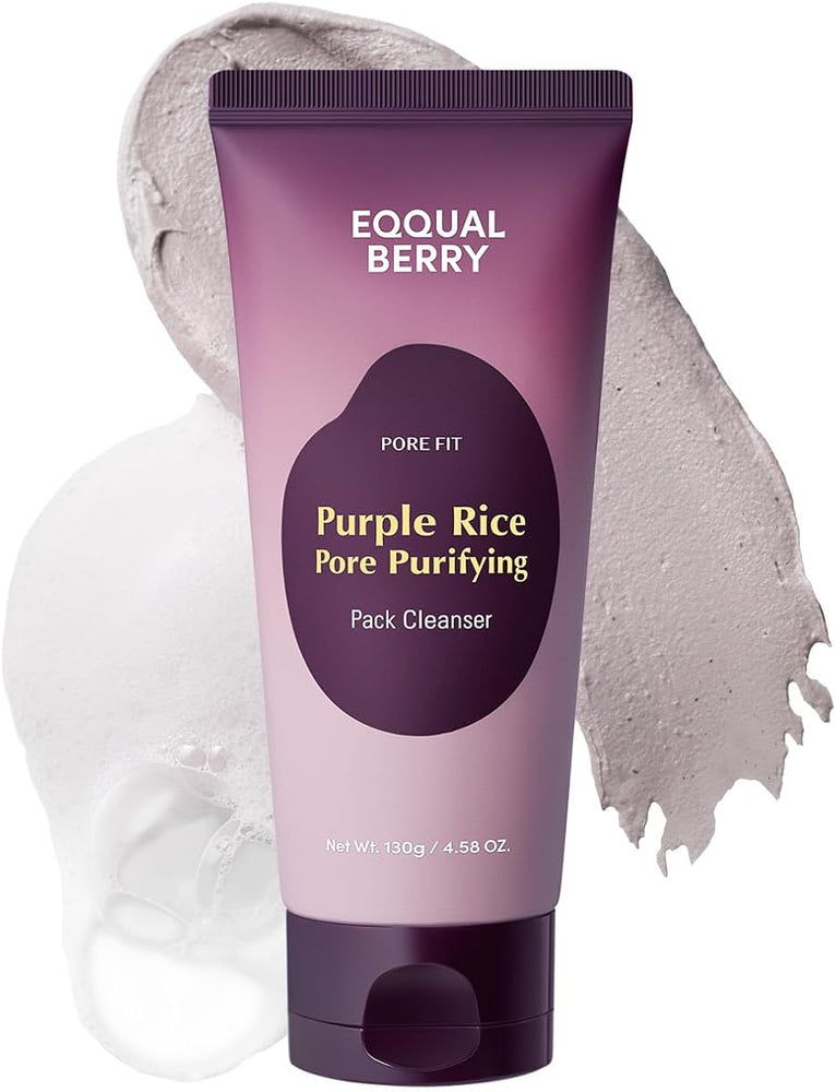 Eqqualberry Purple Rice Pore Purifying Pack Cleanser - Clay and Foam, 130g