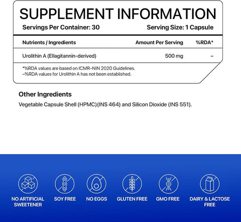 Decodeage Urolithin A Capsules - Longevity Supplement, 500mg, 30 Count - Image 7