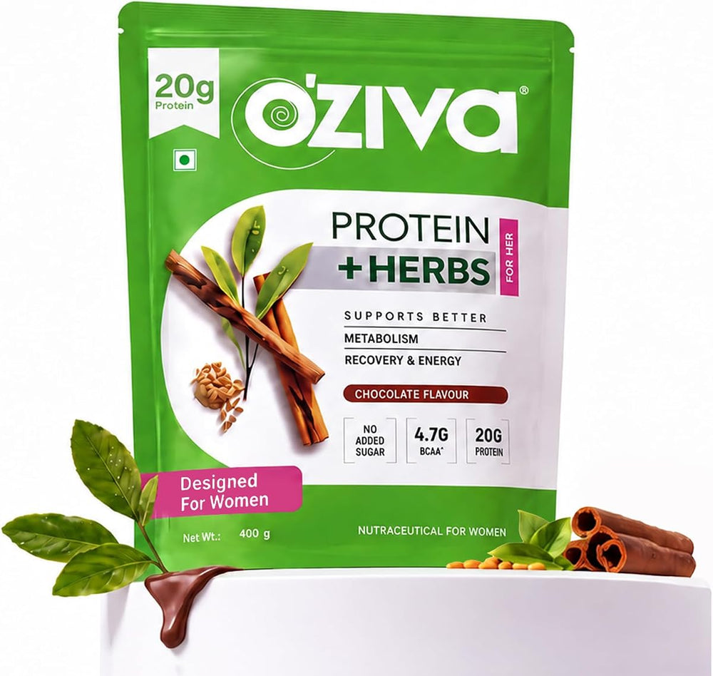 Oziva Protein & Herbs for Men - Chocolate Flavour, 500g