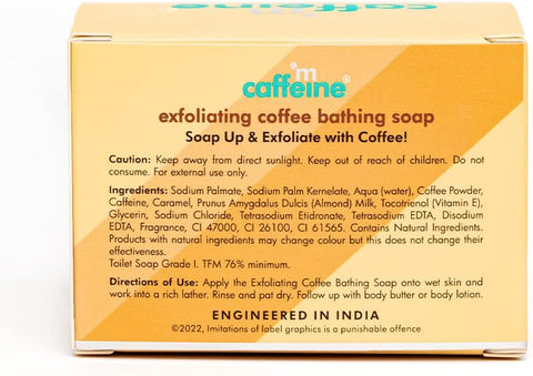 mCaffeine Exfoliating Coffee Bathing Bar - Vegan, Cruelty-Free - 100g - Image 8